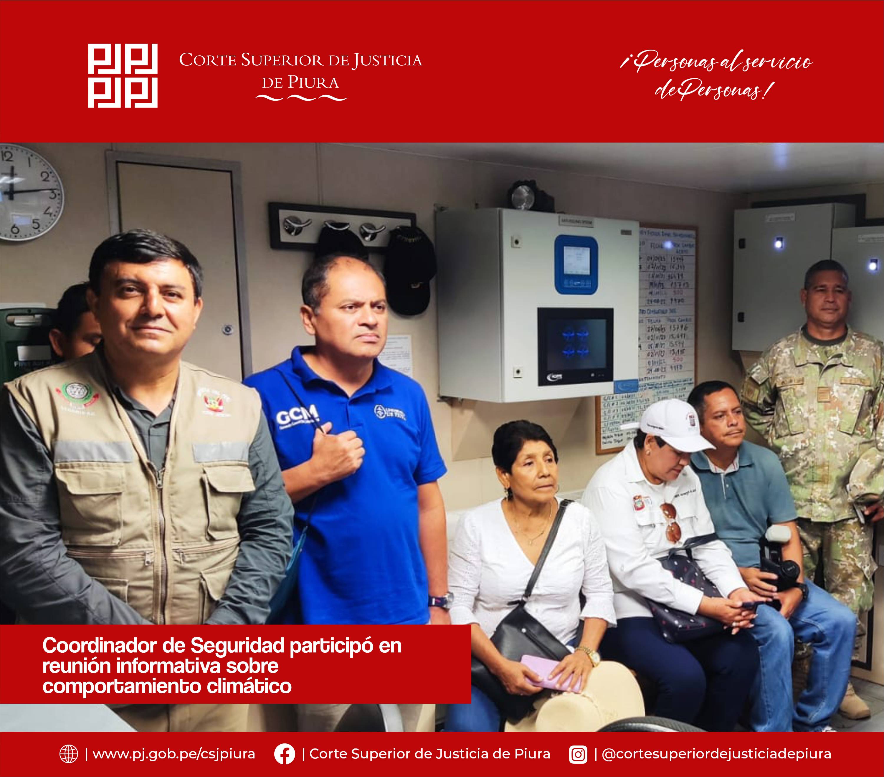 Coordinador de Seguridad participó en reunión informativa sobre comportamiento climático