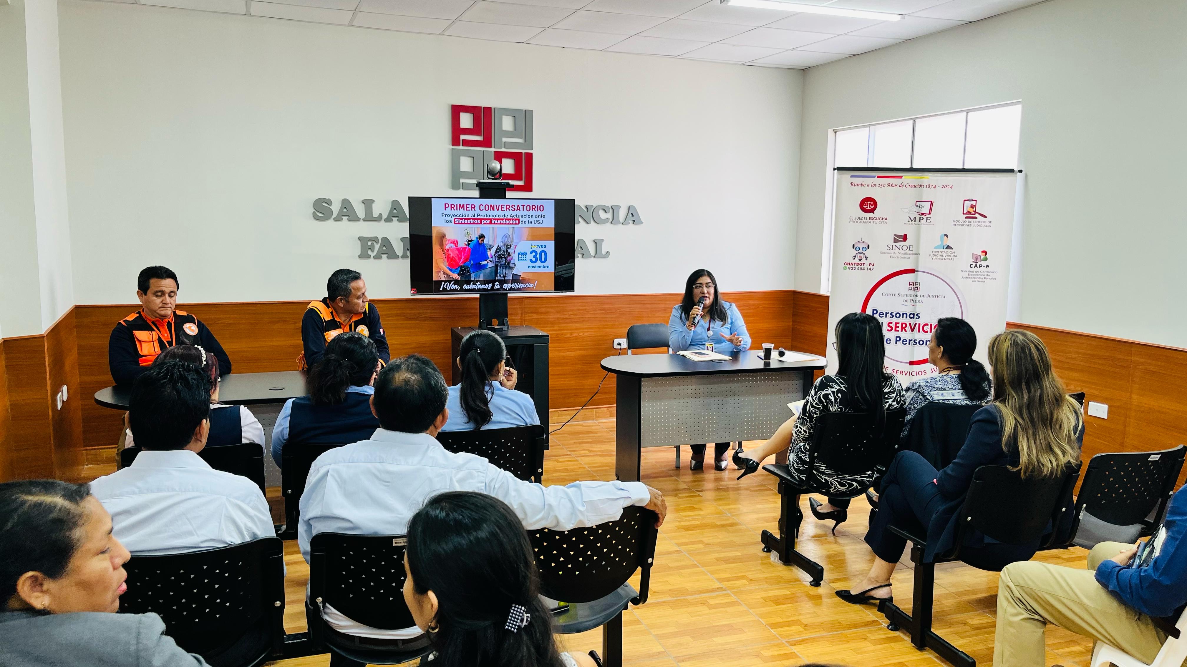 Unidad de Servicios Judiciales realizó el I Conversatorio: “Proyección al Protocolo de Actuación ante los Siniestros por Inundación de la US