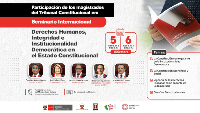Magistrados del TC en seminario internacional “Derechos Humanos, Integridad e Institucionalidad Democrática en el Estado Constitucional”