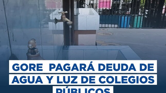 Noticia Gore Pagará Deuda de Agua y Luz de Colegios Públicos.