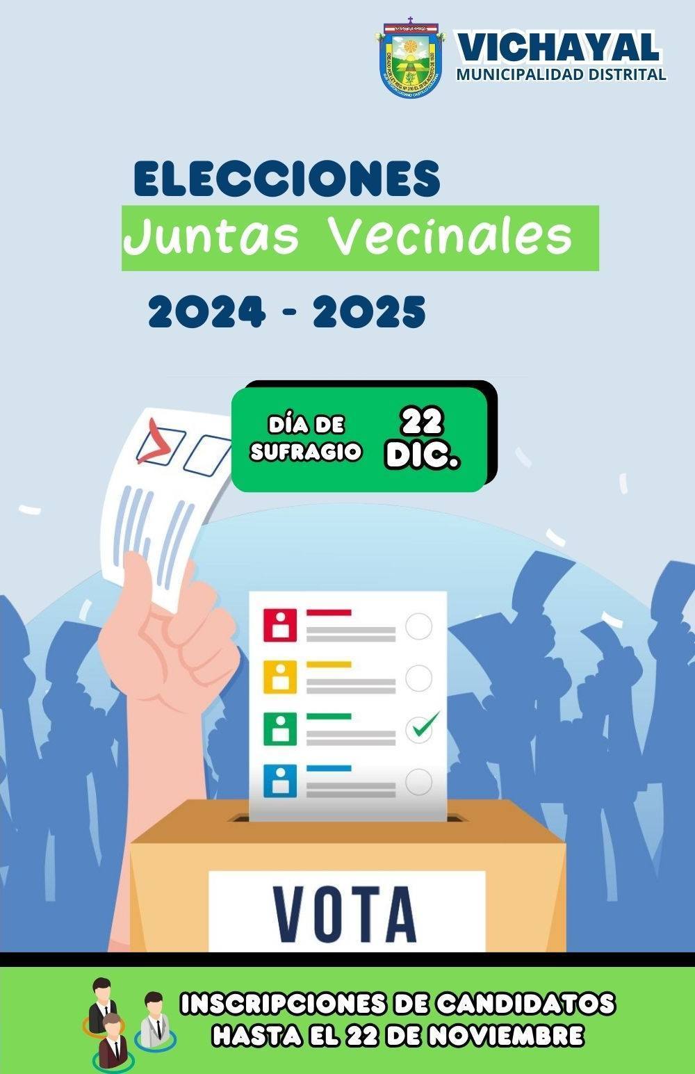 Elecciones de las Juntas Vecinales para el período 2024-2025