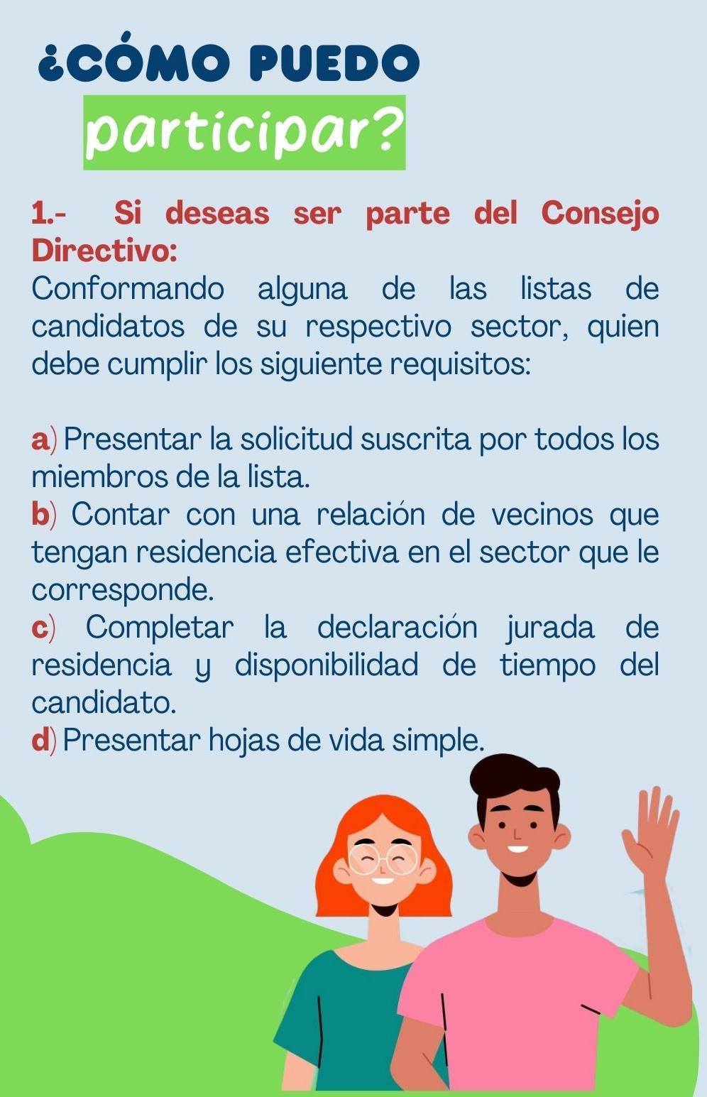 Elecciones de las Juntas Vecinales para el período 2024-2025