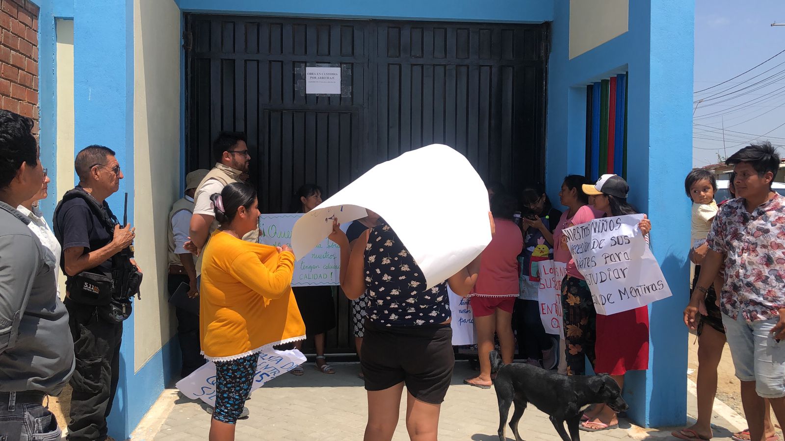 Impiden ingreso de funcionario de la MPP a obra de colegio