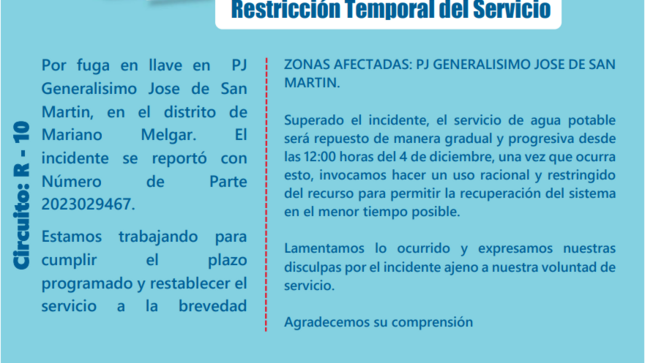 Restricción Temporal del Servicio