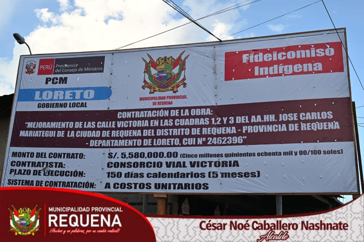 fotografía sobre el Banner de Contratación de la Obra