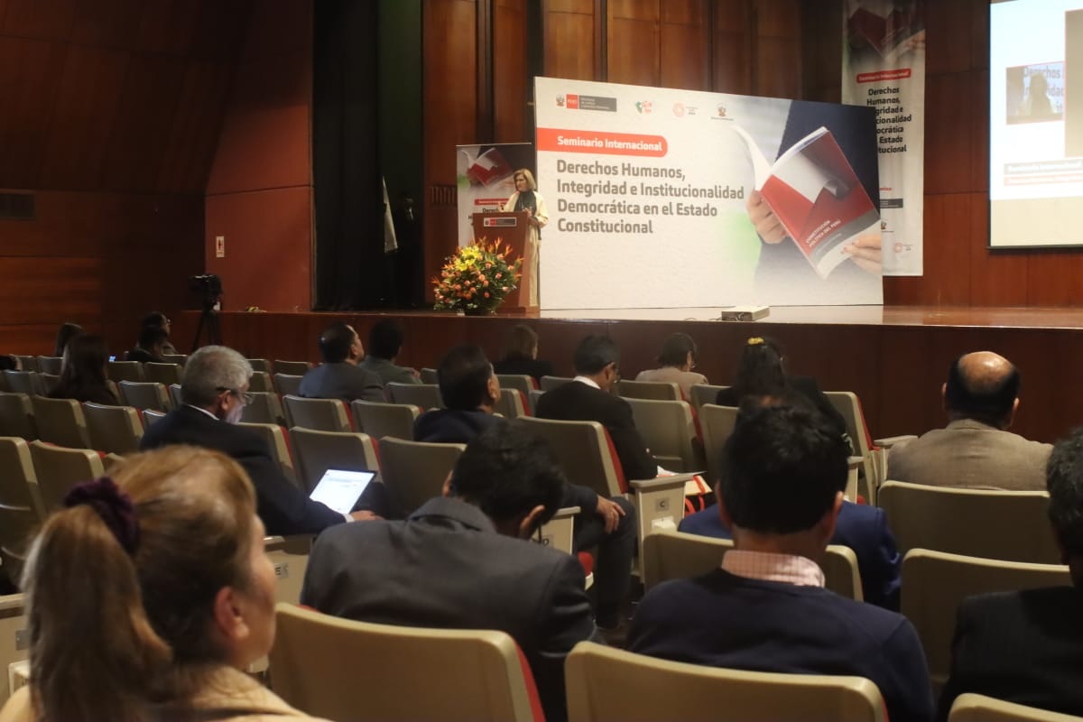 Magistrada Luz Pacheco en el seminario de Derechos Humanos