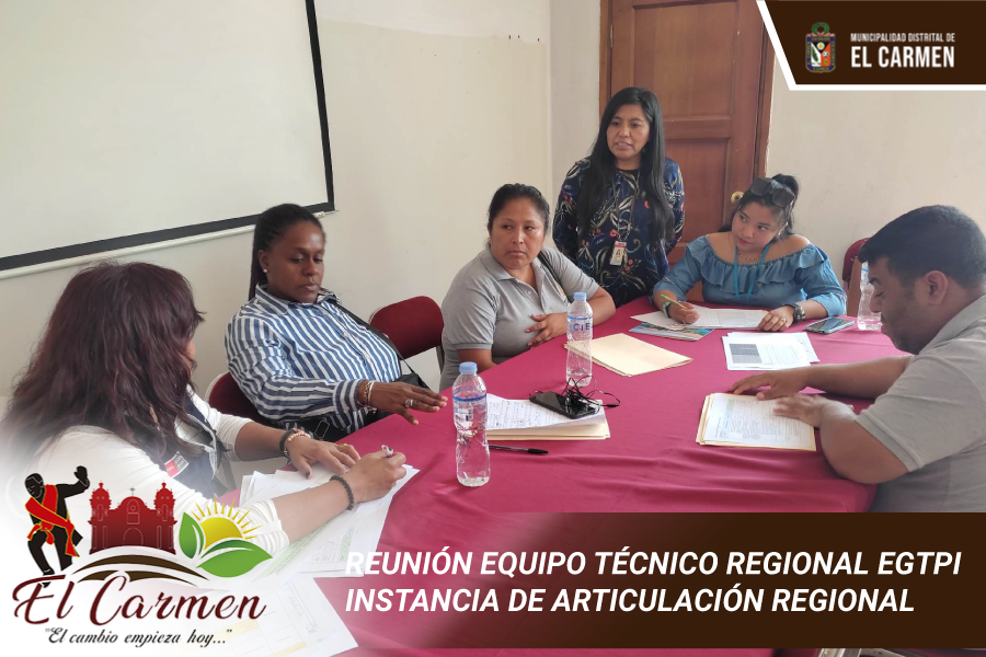 REUNIÓN EQUIPO TÉCNICO REGIONAL EGTPI INSTANCIA DE ARTICULACIÓN REGIONAL