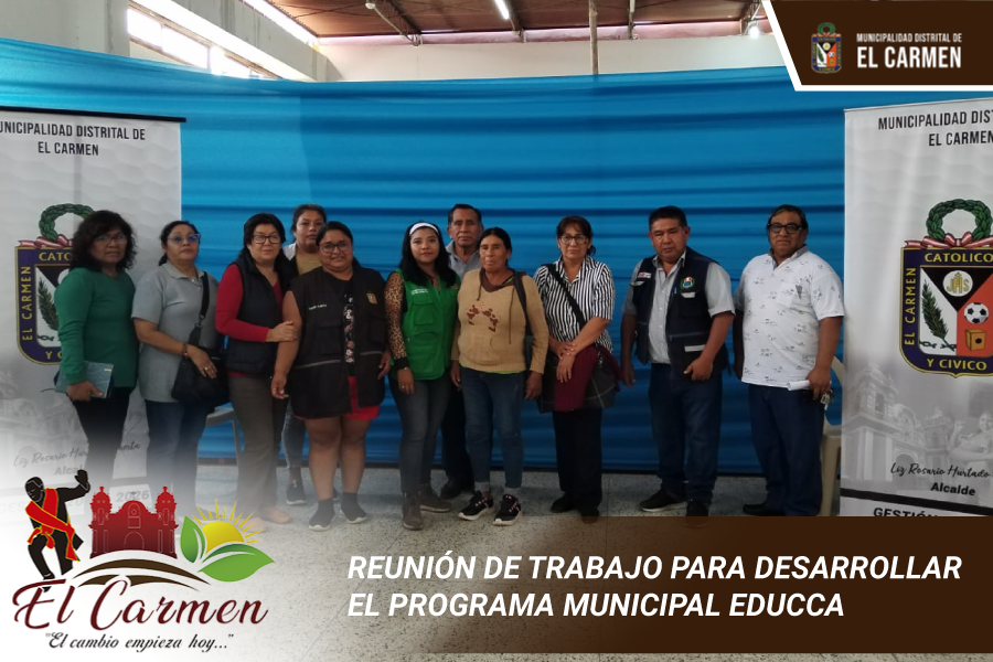 REUNIÓN DE TRABAJO  PARA DESARROLLAR EL PROGRAMA MUNICIPAL EDUCCA