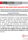 Vista preliminar de documento COMUNICADO 002-2023 CDACD CRONOGRAMA ENTREVISTA PRIMARIA