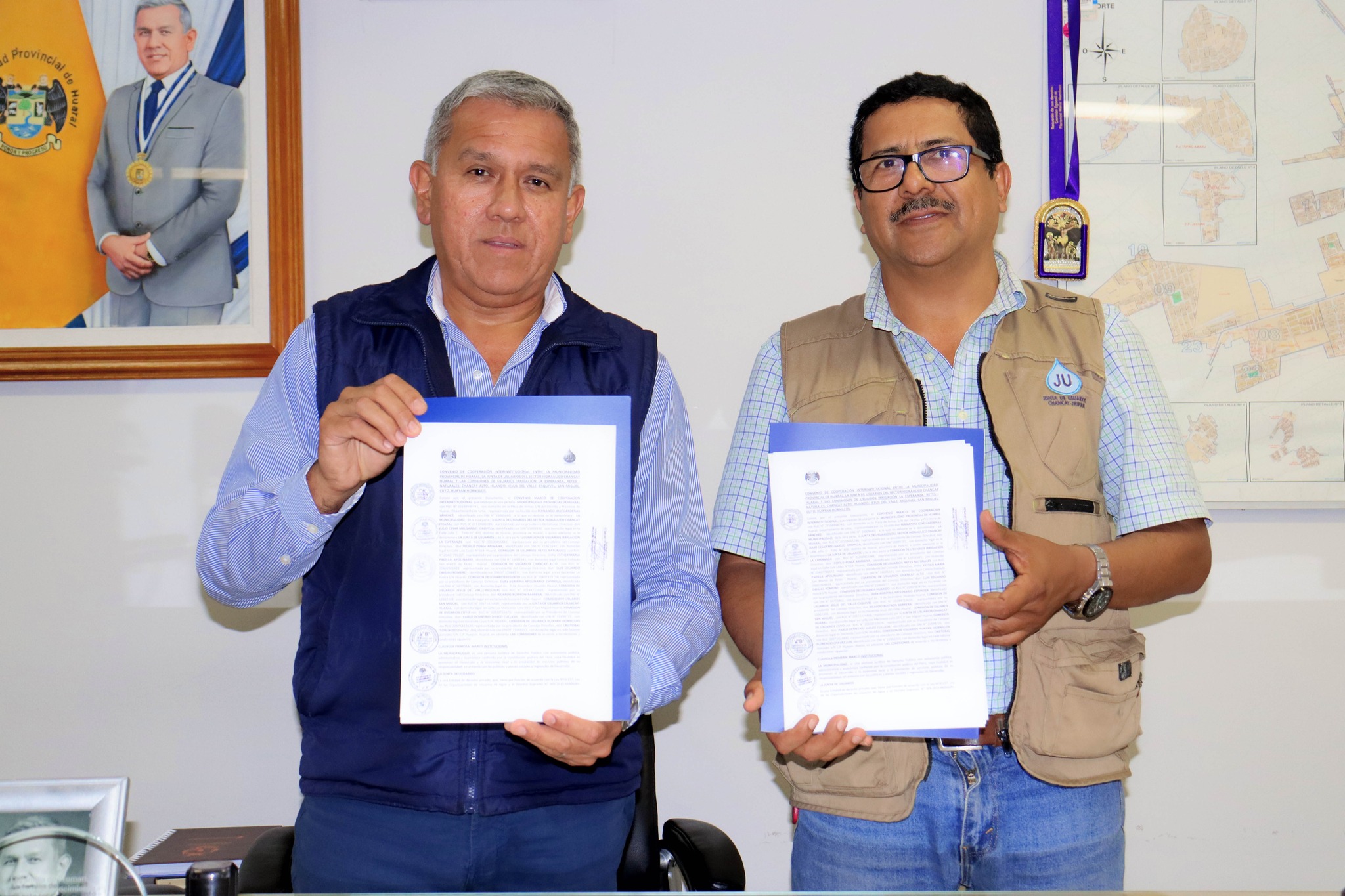 Se firma convenio de cooperación interinstitucional entre la Municipalidad de Huaral y la Junta de Usuarios