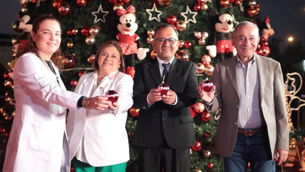 Pacientes del Instituto Nacional de Salud del Niño San Borja disfrutaron del encendido del árbol navideño