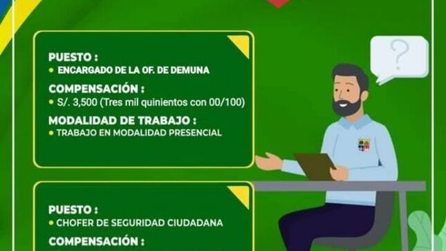 CONVOCATORIA CAS para SEGURIDAD CIUDADANA  Y DEMUNA