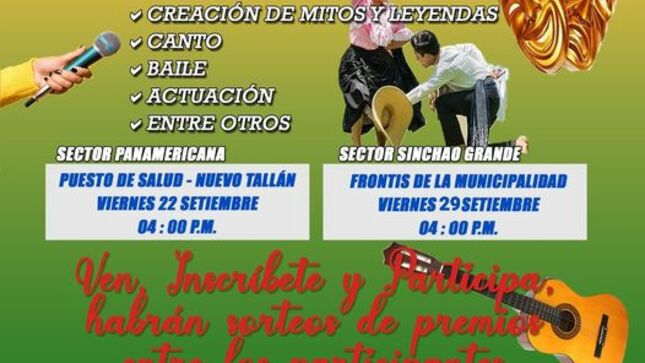VEN, INSCRÍBETE Y PARTICIPA De los VIERNES CULTURALES
