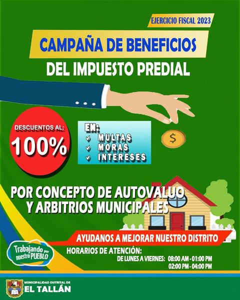 CAMPAÑA DE BENEFICIOS del impuesto predial