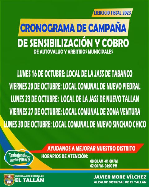 CAMPAÑA DE BENEFICIOS del impuesto predial