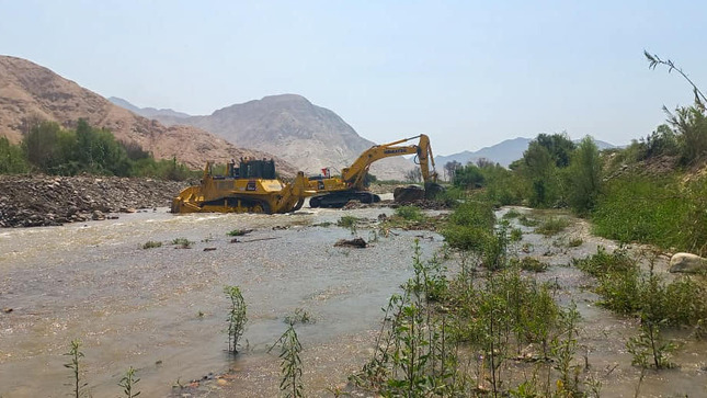 ALCALDE JUAN REAÑO ANTÚNEZ SUPERVISA TRABAJOS DE LIMPIEZA, ENCAUSAMIENTO Y DESCOLMATACIÓN DEL RÍO SUPE EN EL C.P DE JAIVA, PEÑICO Y MONGUETE 
