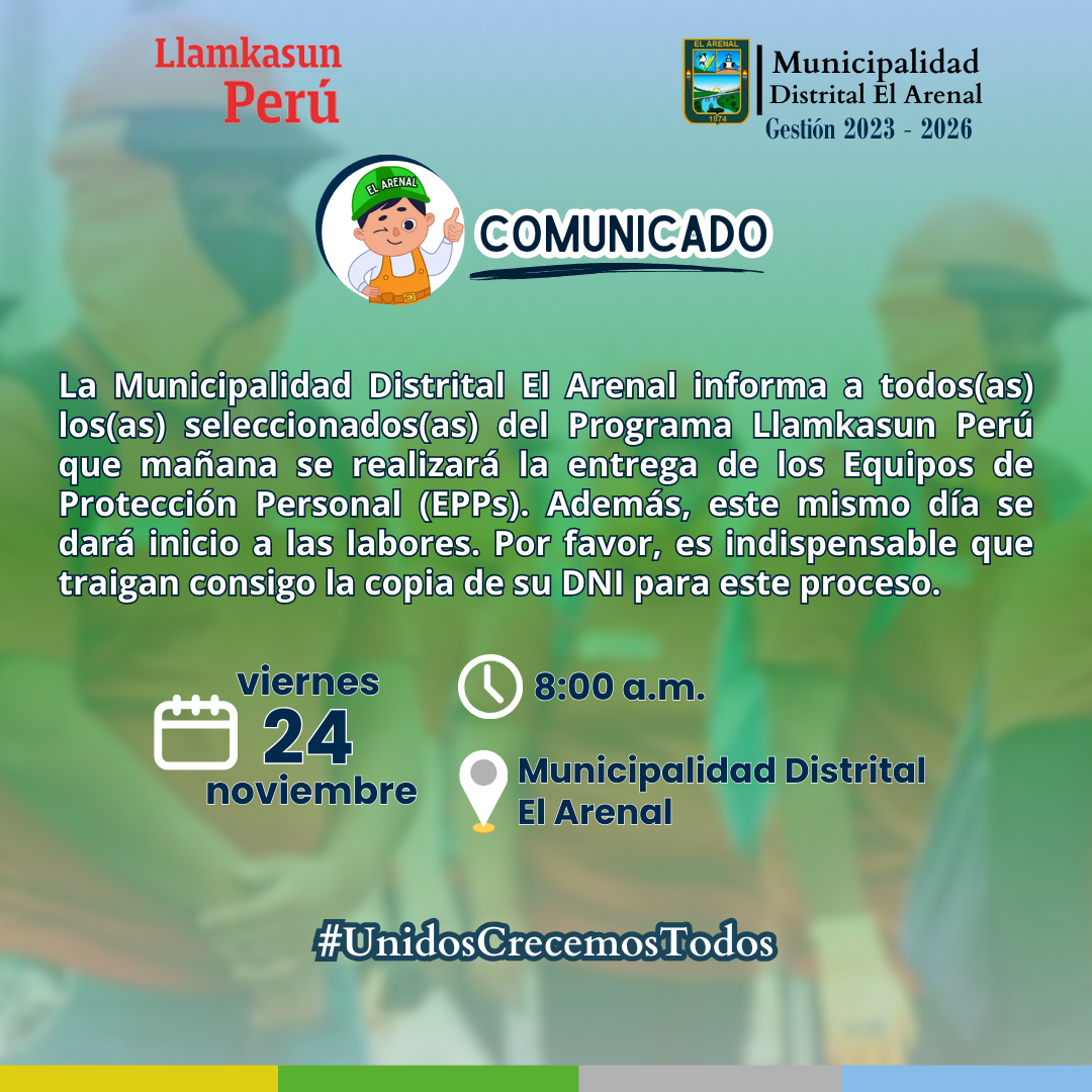 Flyer del comunicado