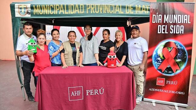 Municipalidad de Maynas y AHF Perú conmemoran el dia de la lucha contra el VIH con tamizaje y charlas preventivas