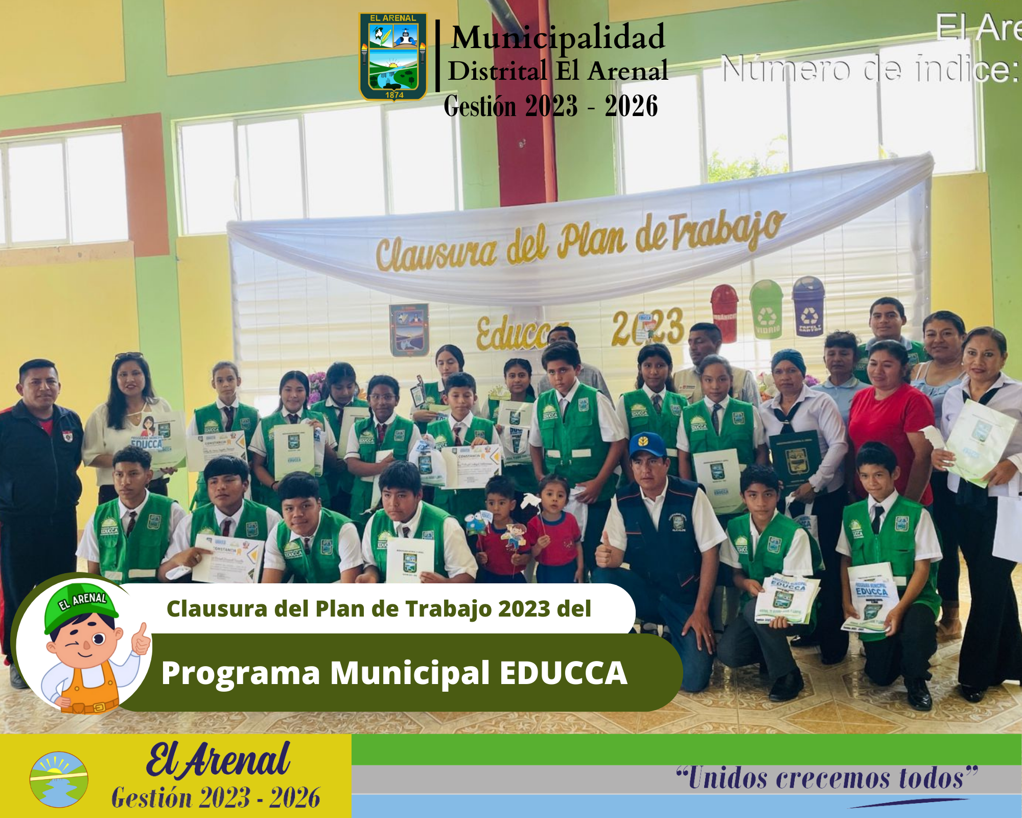 Fotografía de la clausura del Programa Municipal Educca