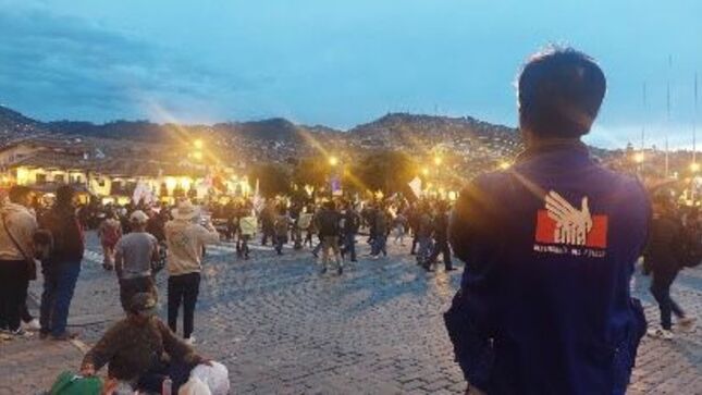 Supervisión a desarrollo de ejercicio al derecho a la protesta pacífica en Cusco.