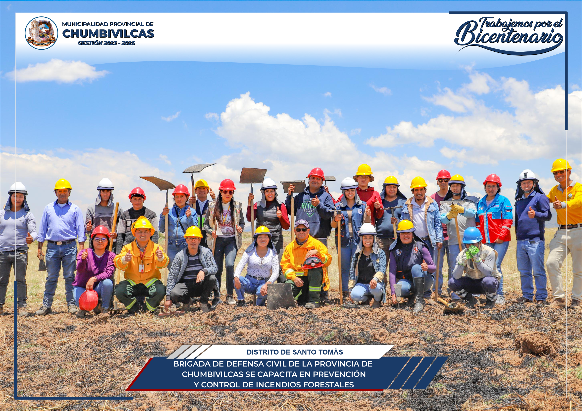 Brigada de Defensa Civil de la Provincia de Chumbivilcas se capacita en prevención y control de incendios forestales