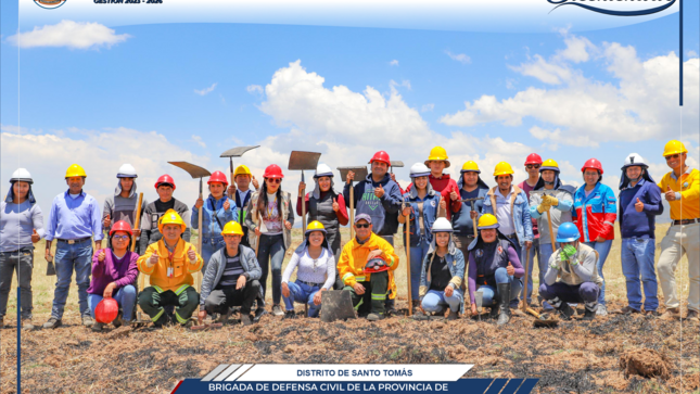 Brigada de Defensa Civil de la Provincia de Chumbivilcas se capacita en prevención y control de incendios forestales