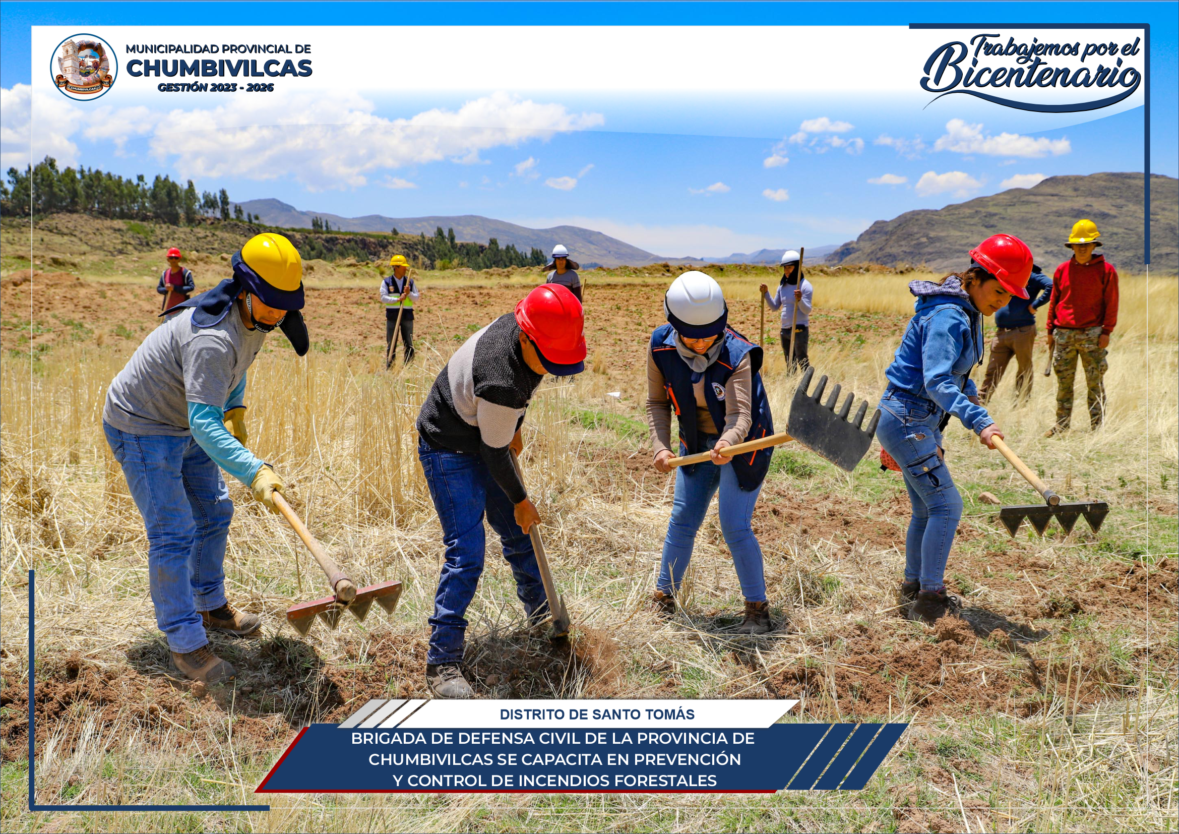 Brigada de Defensa Civil de la Provincia de Chumbivilcas se capacita en prevención y control de incendios forestales