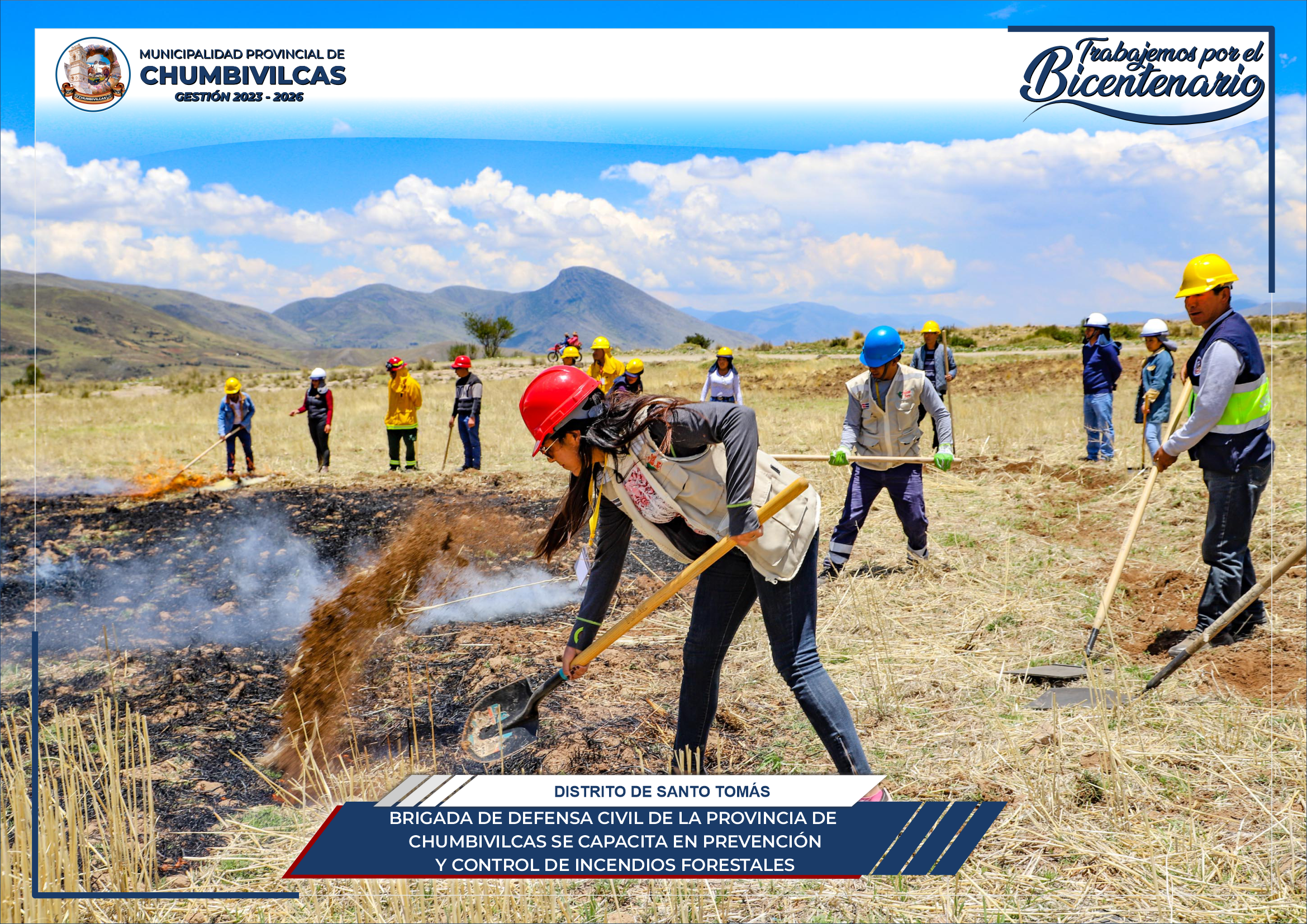 Brigada de Defensa Civil de la Provincia de Chumbivilcas se capacita en prevención y control de incendios forestales