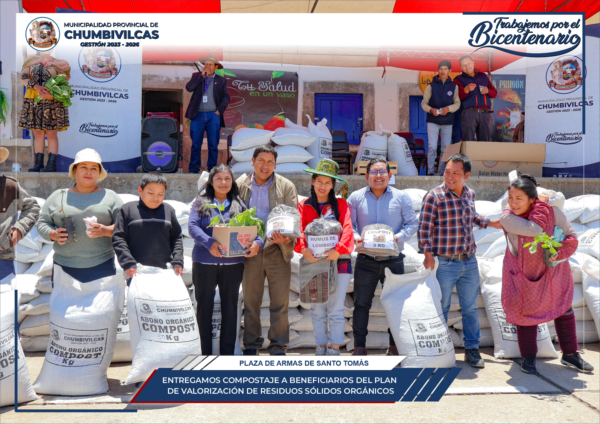Municipalidad de Chumbivilcas entrega compostaje a beneficiarios del Plan de Valorización de Residuos Sólidos Orgánicos