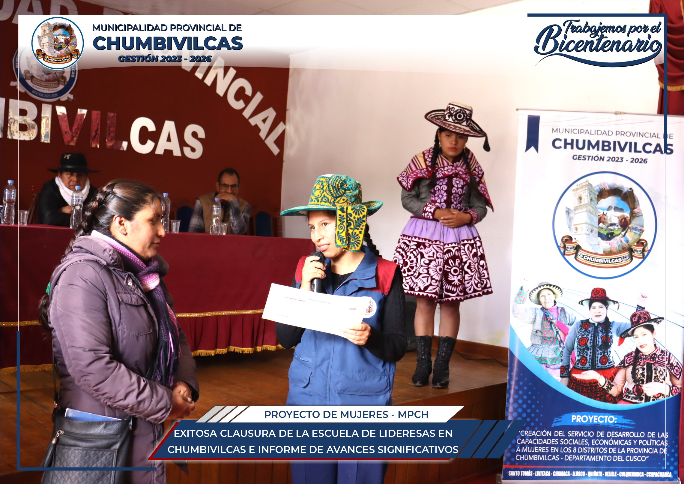 Municipalidad de Chumbivilcas clausura con éxito la Escuela de Lideresas en Chumbivilcas 