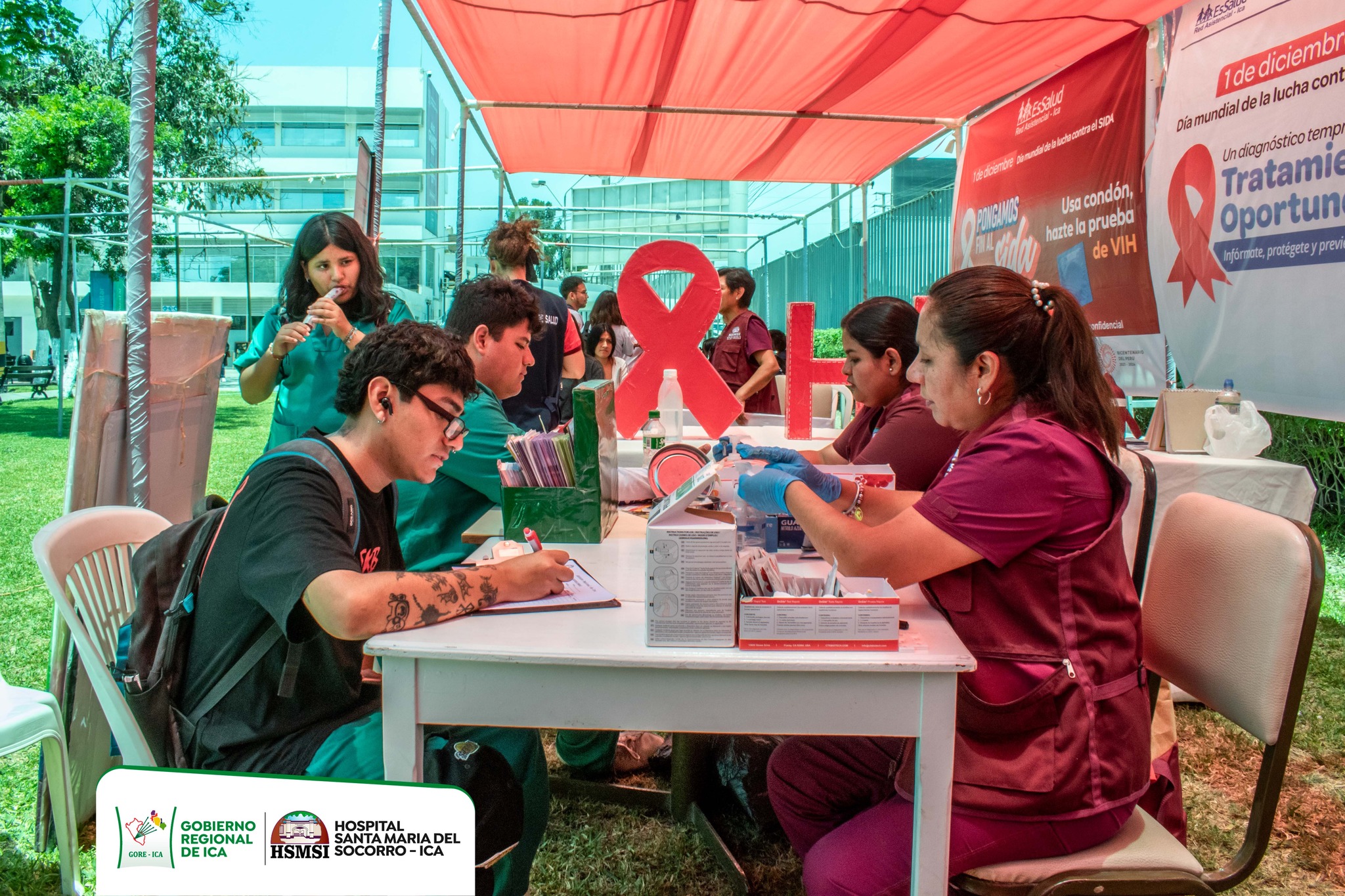 Campaña de tamizaje por el VIHSIDA, dirigido a estudiantes, docentes de la Universidad Privada San Juan Bautista – Filial I