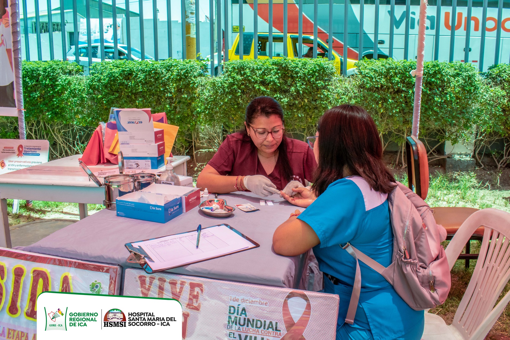 Campaña de tamizaje por el VIHSIDA, dirigido a estudiantes, docentes de la Universidad Privada San Juan Bautista – Filial I