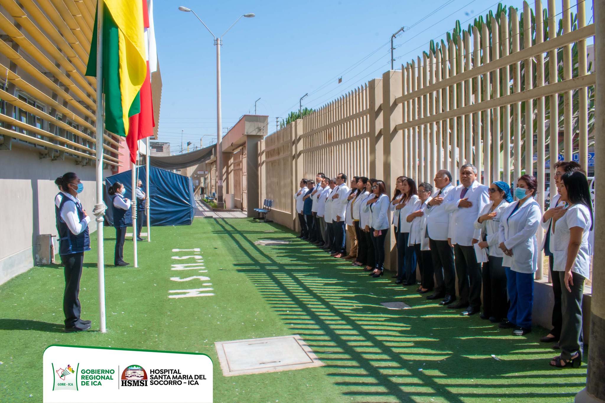 Conmemoración del Día del Médico Internista Peruano, realizamos el tradicional Izamiento del Pabellón Nacional