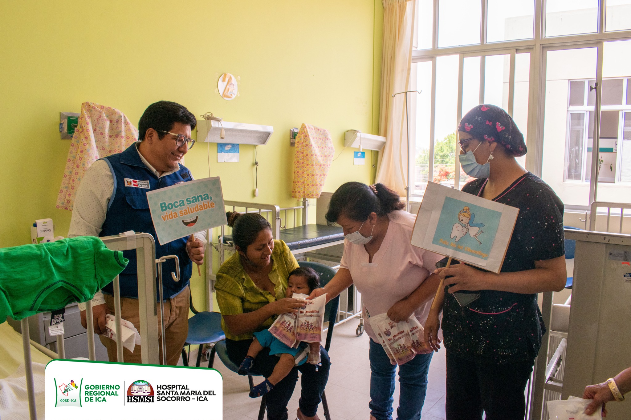 Entrega Kits de Limpieza Bucal a los pacientes hospitalizados del Departamento de Pediatría