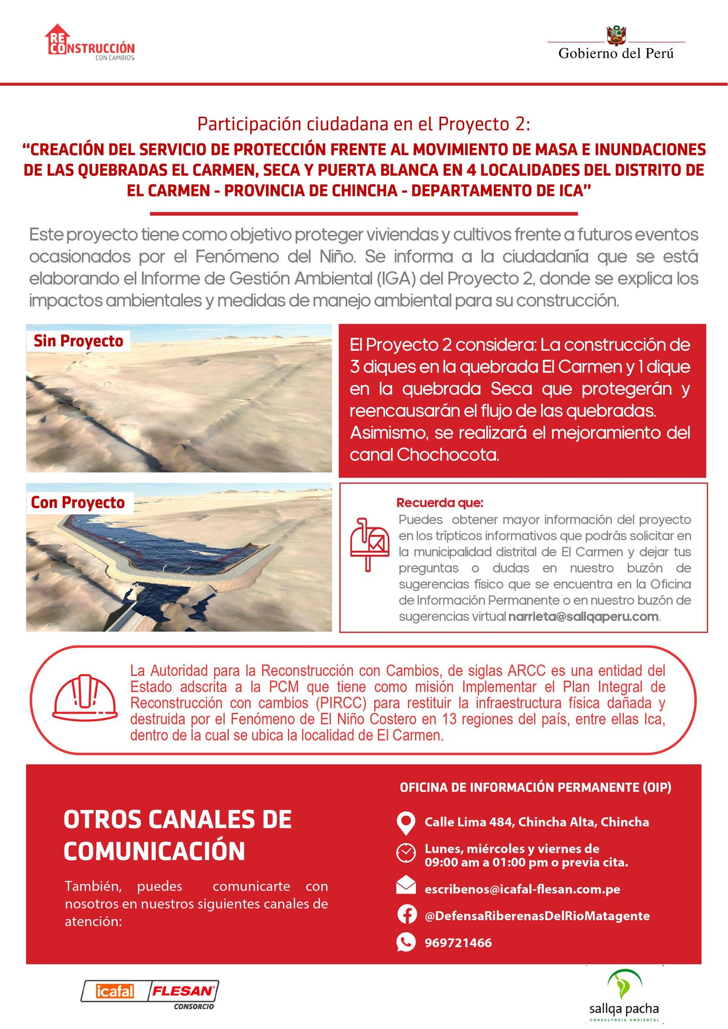 INFORMACIÓN SOBRE EL INFORME DE GESTIÓN AMBIENTAL DEL PROYECTO 2