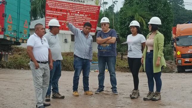 Comisión de fiscalización del Consejo Regional de Amazonas verifica avance de obras de pistas y veredas en JVA