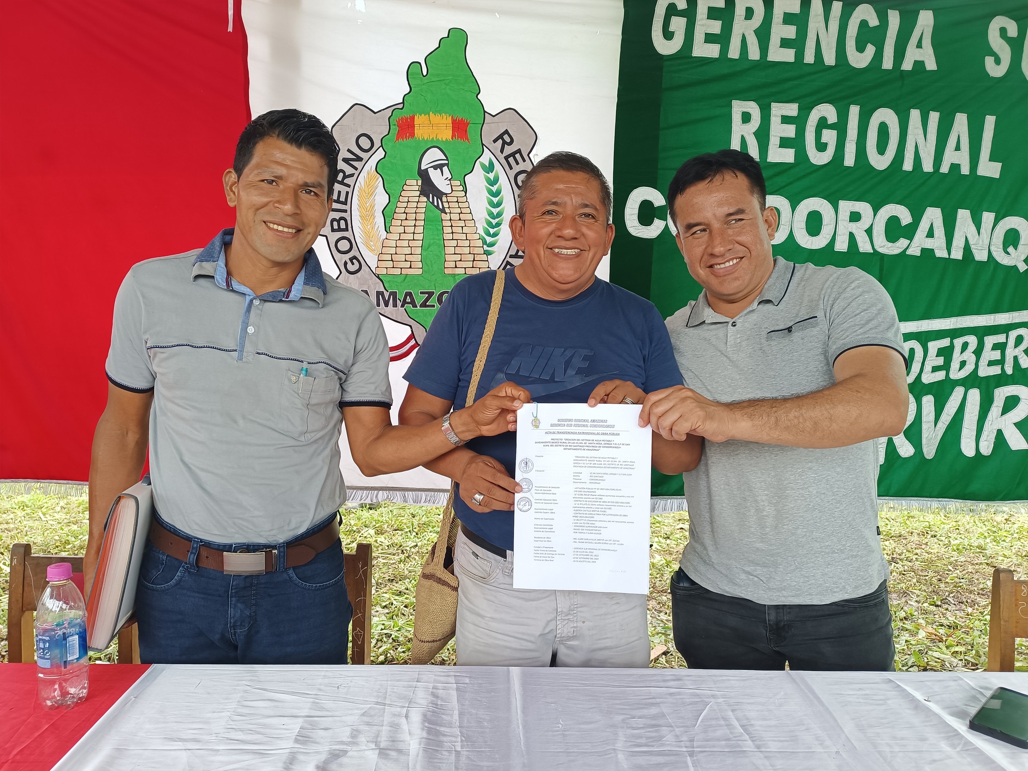 Gerente GSRC participa en inauguración de obra de agua potable y saneamiento en CC.NN de Santa Rosa.
