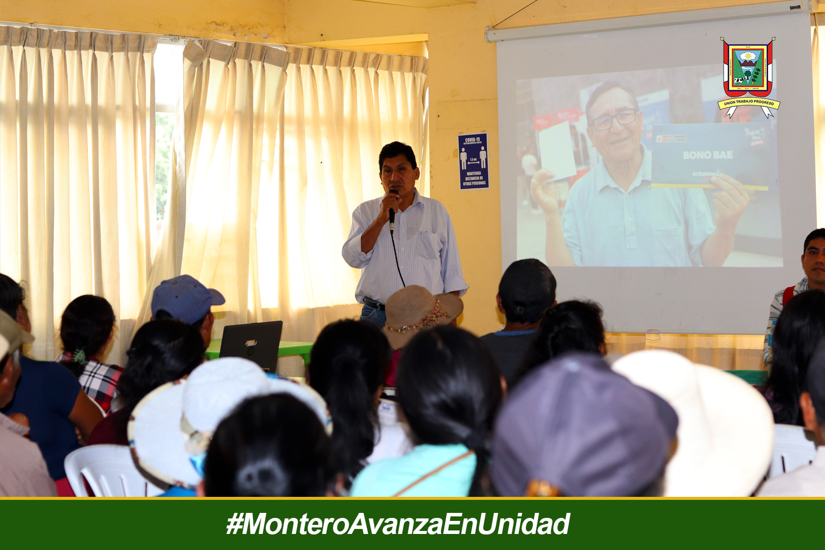 Reunión de coordinación en las instalaciones de la municipalidad de Montero.