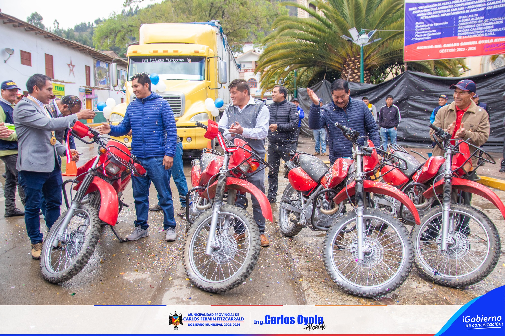Entrega de bienes a municipalidades.