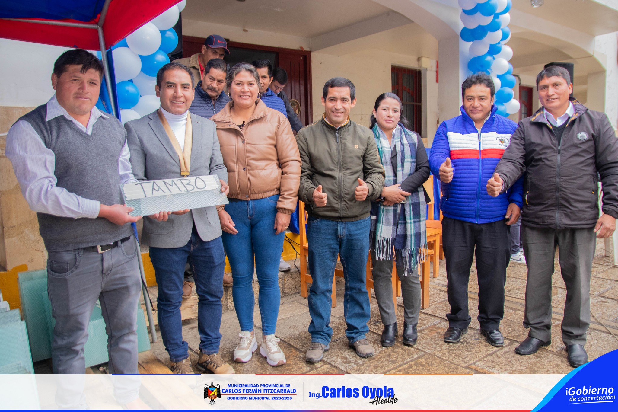 Entrega de bienes a municipalidades.
