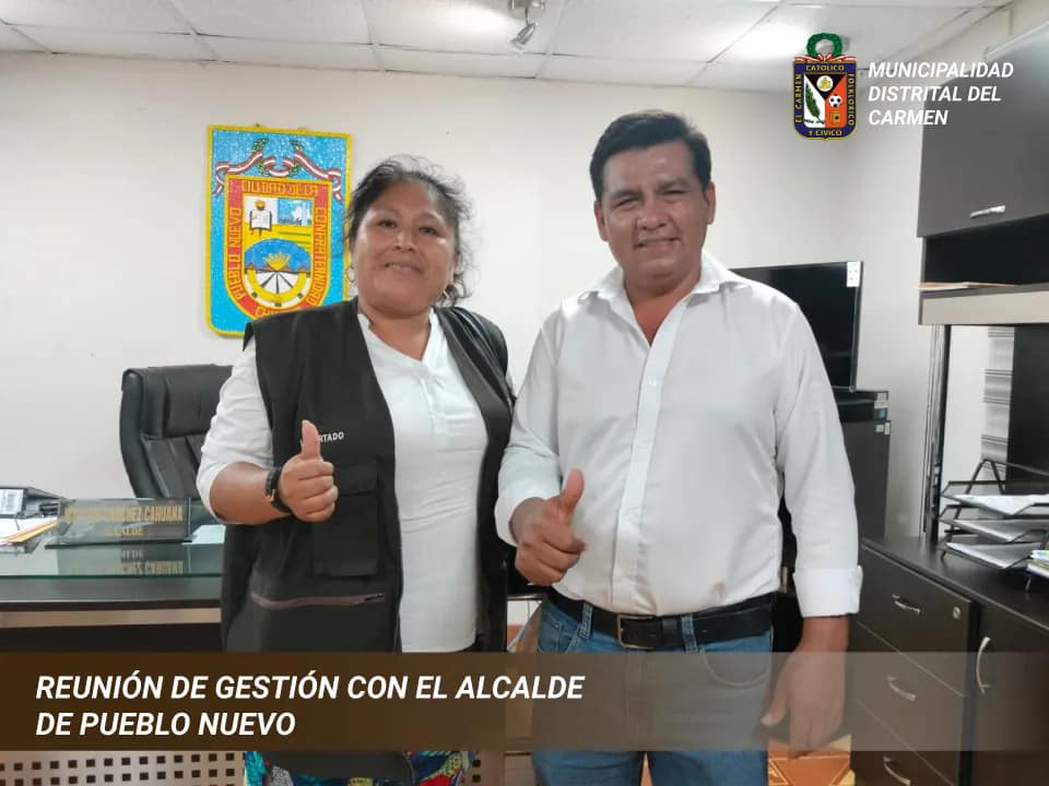 REUNIÓN IMPORTANTE CON EL ALCALDE DEL DISTRITO DE PUEBLO NUEVO