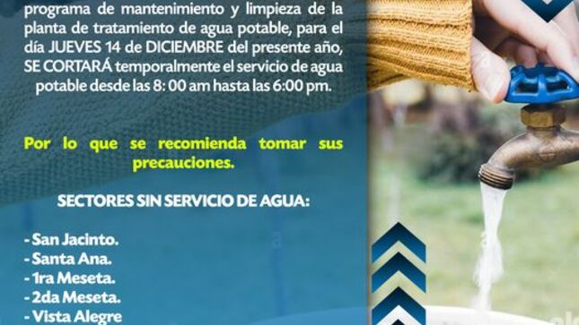 corte de agua