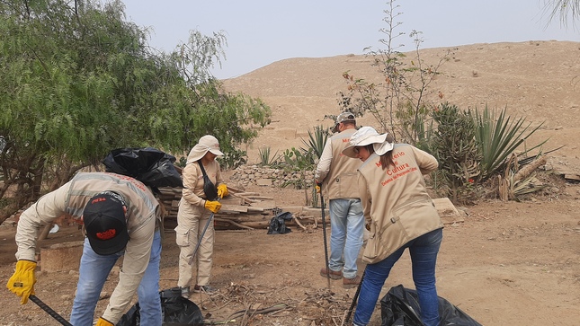 Ministerio de Cultura realizó acciones de protección del Sitio Arqueológico Pirámide de Nievería en Lurigancho-Chosica
