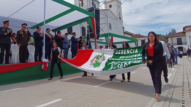 GSRC participa en ceremonia cívica por 191° aniversario de creación política del departamento de Amazonas.