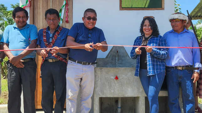 Gerente GSRC participa en inauguración de obra de agua potable y saneamiento en CC.NN de Candungos.