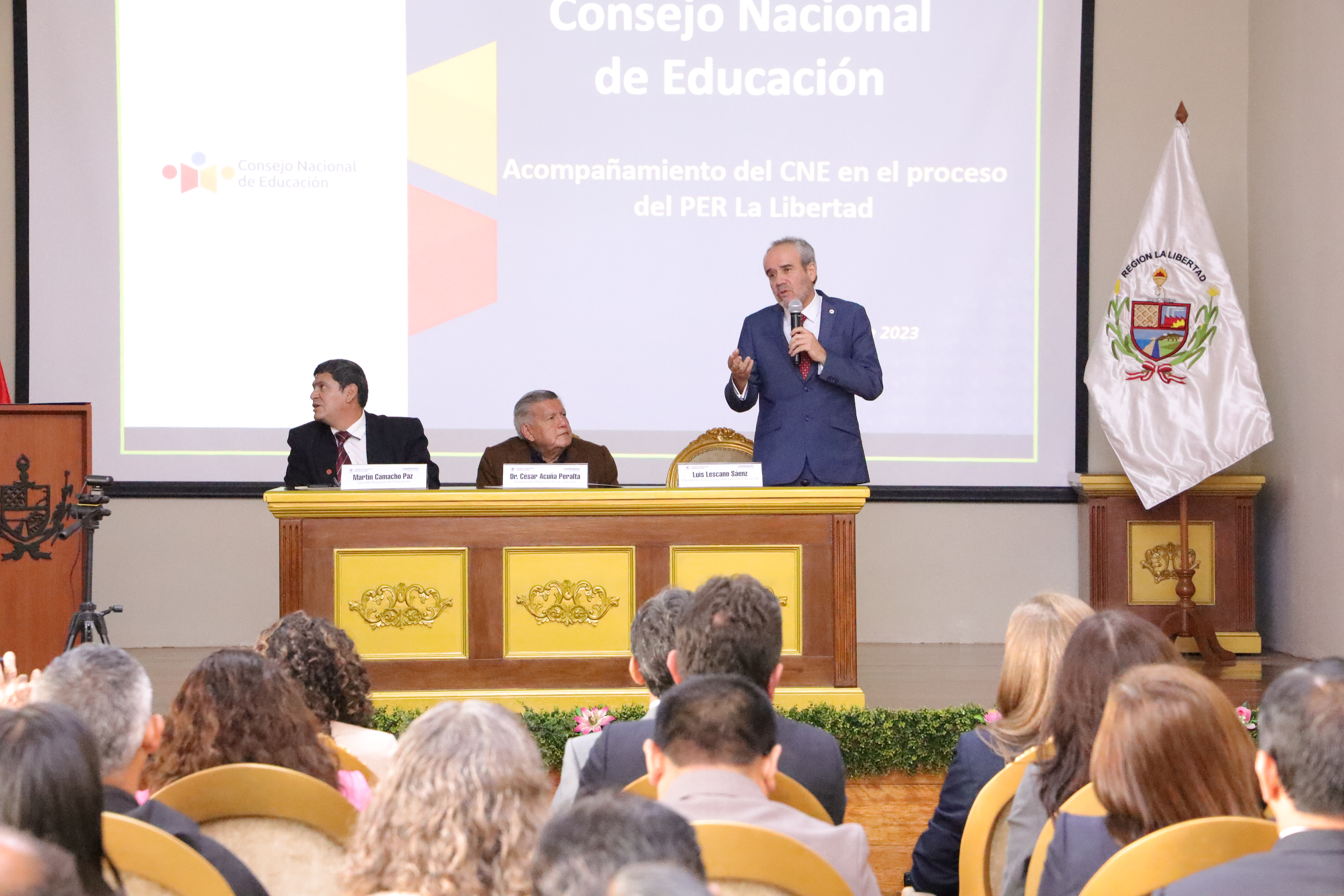 CNE participa de presentación del Modelo de Implementación del Proyecto Educativo Regional La Libertad al 2036