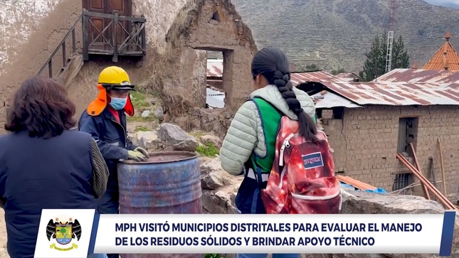 MPH visitó municipios distritales para evaluar el manejo de los residuos sólidos y brindar apoyo técnico