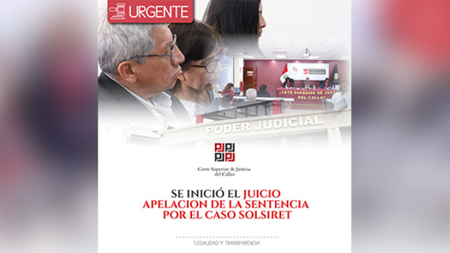  Corte Superior del Callao inició juicio de apelación del caso Solsiret Rodríguez