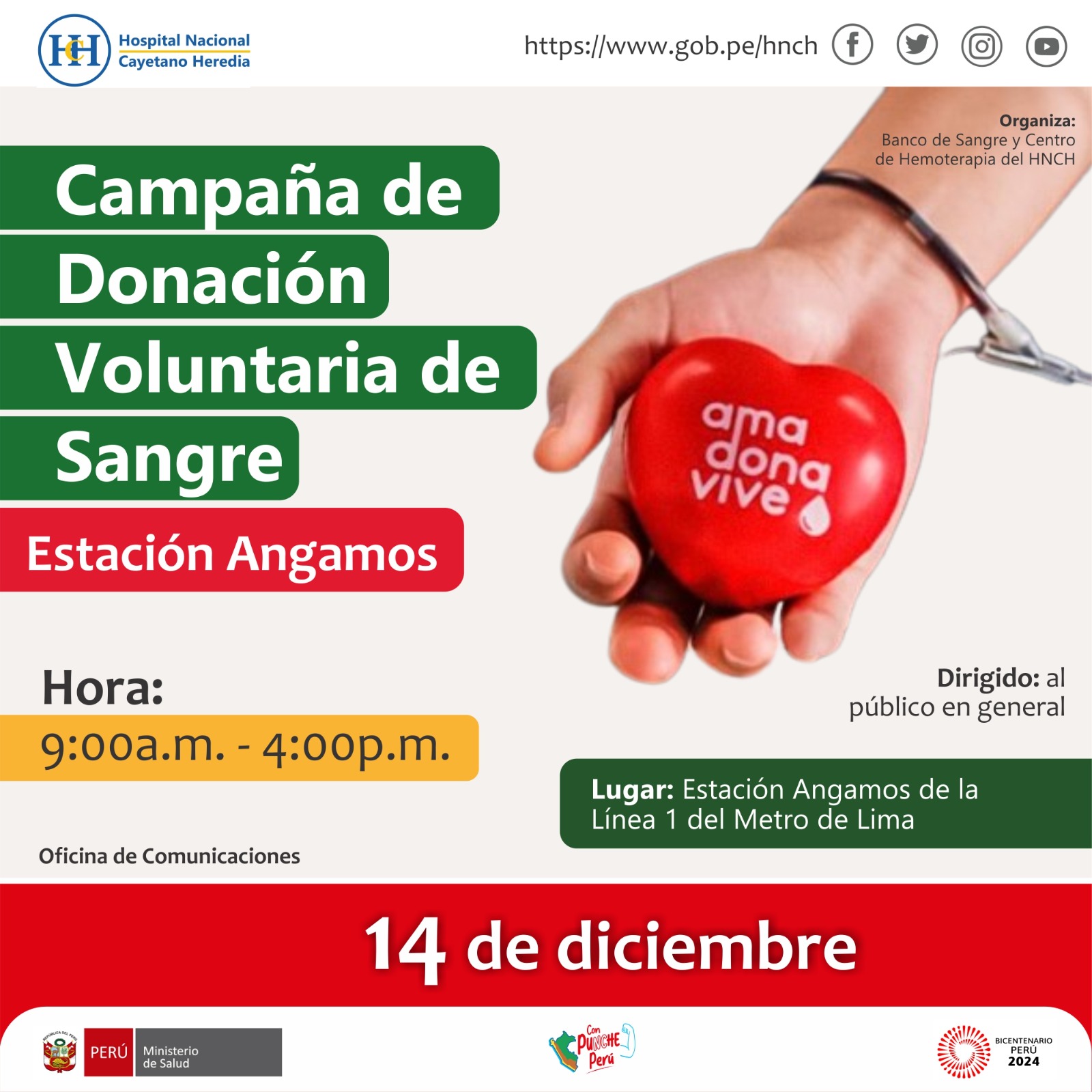 Donación sangre convocatoria
