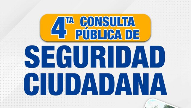 La Municipalidad Distrital de Lunahuaná, invita a la población en general, a participar de la "4TA CONSULTA PÚBLICA DE SEGURIDAD CIUDADANA”.
🗓️Día:  martes 12 de diciembre 2023 
🕛Hora: 02:30 p.m.
📍 Lugar: Auditorio Municipal “Isidoro Castro Capurro”. 

#EnGestionChavelonEsLaSolucion